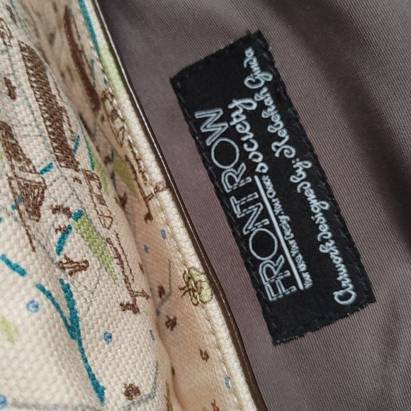 VTG Front Row Society Canvas Leather Handbag Designed By Rebekah Ginda - Picture 11 of 13